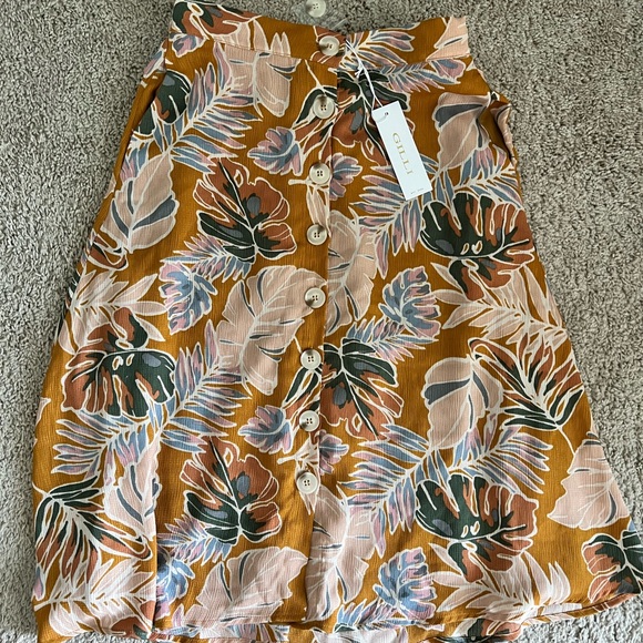 Gilli Tropical Button Down Skirt - Size Small - Picture 7 of 7